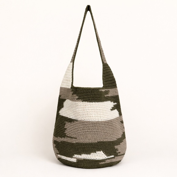 The Sak Limited Edition Hand Crocheted Camo Hobo Bag - Picture 2 of 15